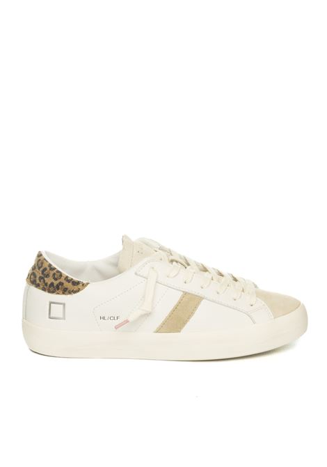 White/leopard hill low sneaker D.A.T.E. | HILL LOW DCALF-WHI/LEOPARD